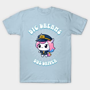 Big Dreams Bus Driver Unicorn Ocean Edition T-Shirt